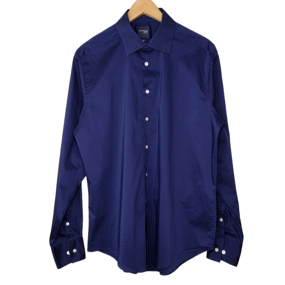 Madison Slim Fit Casual Button Down Front Polo Shirt